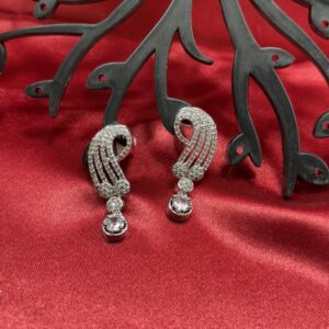 Elegant AD Silver Plated Earring