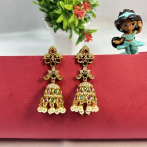 Premium AD Golden Jhumka