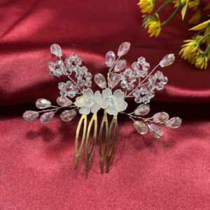 Trendy Crystal Flower Hair Beaded Pin