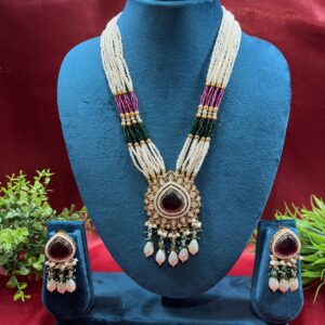 Antique High Quality Pearl Long Necklace Set